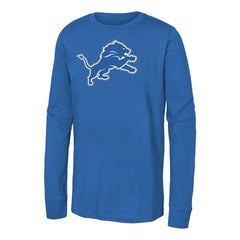 Detroit Lions Youth Primary Logo Long Sleeve T-Shirt - Blue T-shirts