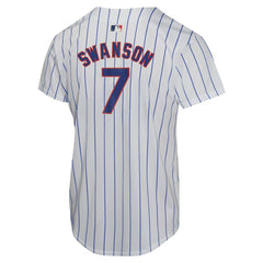 Dansby Swanson Chicago Cubs Nike Youth Home Game Player Jersey - White Jerseys