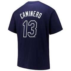 Junior Caminero Tampa Bay Rays Fanatics Big & Tall Name & Number T-Shirt - Navy T-shirts