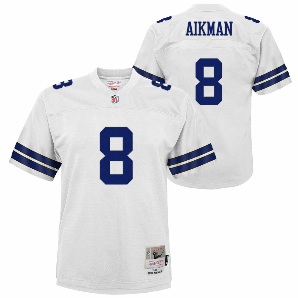 Troy Aikman Dallas Cowboys Youth 1992 Legacy Jersey - White Jerseys