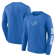 Detroit Lions One Pride Long Sleeve T-Shirt - Blue T-shirts