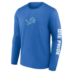 Detroit Lions One Pride Long Sleeve T-Shirt - Blue T-shirts