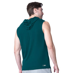 Philadelphia Eagles MSX by Michael Strahan Action Sleeveless Pullover Hoodie - Midnight Green Hoodies