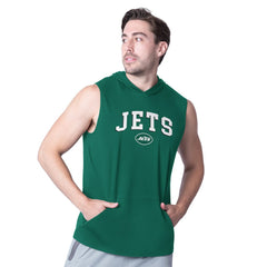 New York Jets MSX by Michael Strahan Action Sleeveless Pullover Hoodie - Green Hoodies