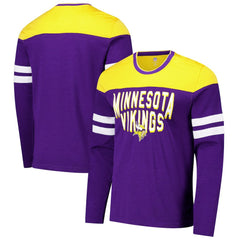Minnesota Vikings G-III Sports by Carl Banks Adaptive Hail Mary Long Sleeve T-Shirt - Purple/Gold T-shirts