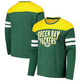 Green Bay Packers G-III Sports by Carl Banks Adaptive Hail Mary Long Sleeve T-Shirt - Green/Gold T-shirts