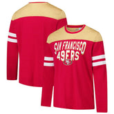 San Francisco 49ers G-III Sports by Carl Banks Adaptive Hail Mary Long Sleeve T-Shirt - Scarlet/Gold T-shirts