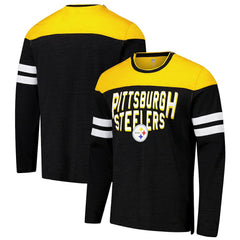 Pittsburgh Steelers G-III Sports by Carl Banks Adaptive Hail Mary Long Sleeve T-Shirt - Black/Gold T-shirts