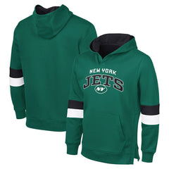 New York Jets G-III Sports by Carl BanksMen's Adaptive Faceoff Pullover Hoodie - Green/Gray Hoodies