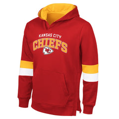 Kansas City Chiefs G-III Sports by Carl Banks Adaptive Faceoff Pullover Hoodie - Red/Gold Hoodies