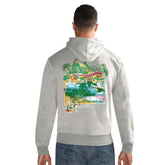 San Francisco 49ers Margaritaville Time Flies Garment Dyed Pullover Hoodie - Gray Hoodies
