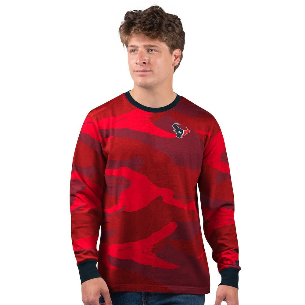Houston Texans Starter Thursday Night Gridiron Long Sleeve T-Shirt- Red - Red T-shirts
