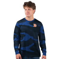 Denver Broncos Starter Thursday Night Gridiron Vintage Logo Long Sleeve T-Shirt - Navy/Royal T-shirts