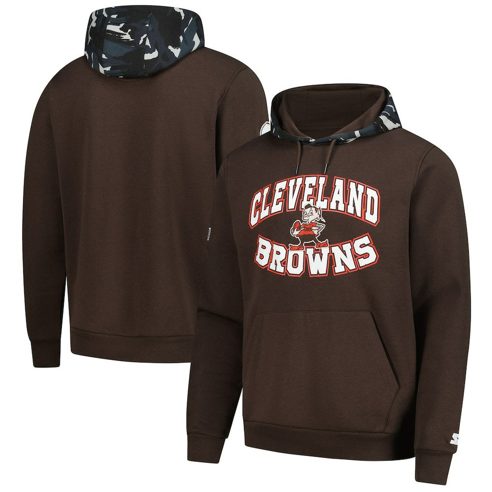 Cleveland Browns Starter Thursday Night Gridiron Vintage Logo Pullover Hoodie - Brown Hoodies