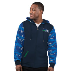 Seattle Seahawks Starter Thursday Night Gridiron Vintage Logo Full-Zip Hoodie - Navy Hoodies