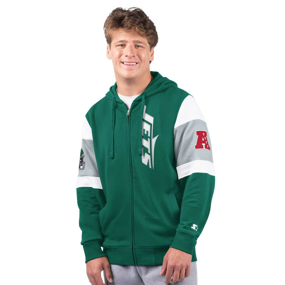New York Jets Starter Extreme Full-Zip Hoodie - Green Hoodies