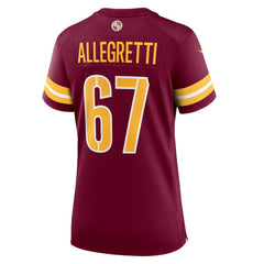Nick Allegretti Washington Commanders Women's Game Jersey - Burgundy Jerseys