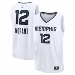 Ja Morant Memphis Grizzlies Fast Break Replica Player Jersey Association Edition White - Fanatics