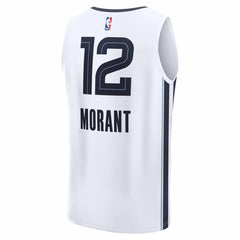 Ja Morant Memphis Grizzlies Fast Break Replica Player Jersey Association Edition White - Fanatics