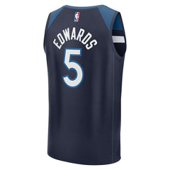 Anthony Edwards Minnesota Timberwolves Fast Break Replica Player Jersey Icon Edition Navy - Fanatics outlet