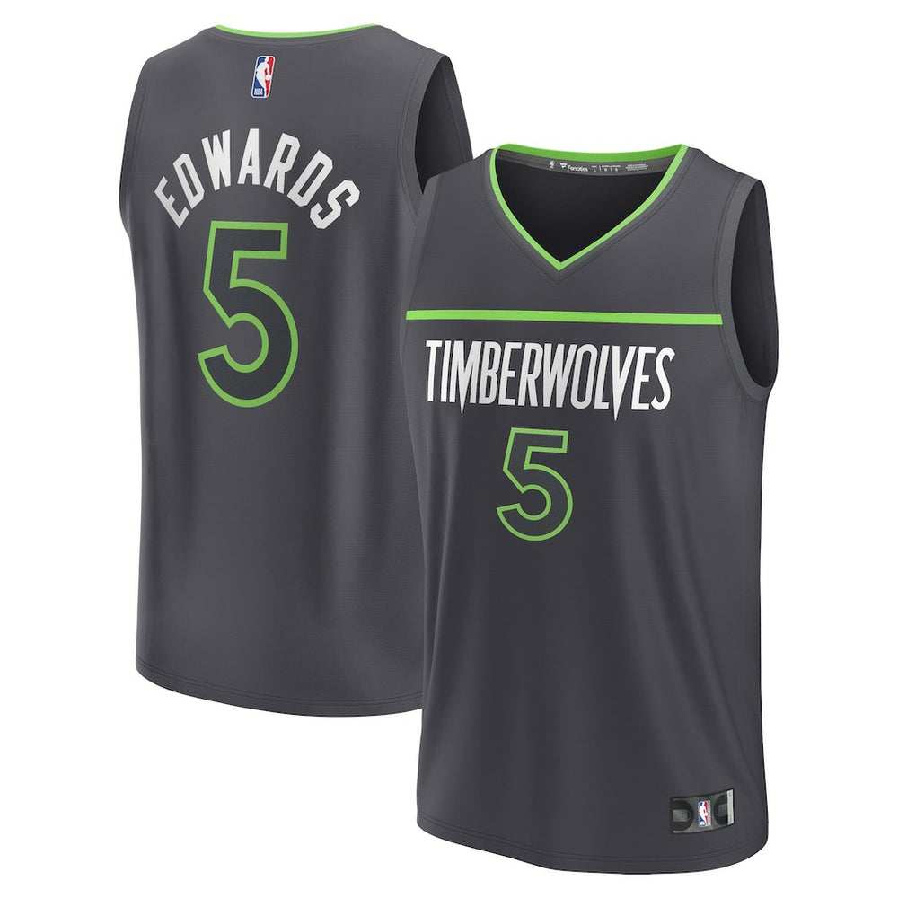 Anthony Edwards Minnesota Timberwolves Fast Break Replica Player Jersey Statement Edition Anthracite - Fanatics outlet