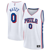 Tyrese Maxey Philadelphia 76ers Fast Break Replica Player Jersey Association Edition White - Fanatics
