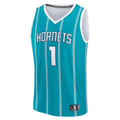 LaMelo Ball Charlotte Hornets Youth Fast Break Replica Player Jersey Icon Edition Teal - Fanatics
