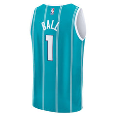 LaMelo Ball Charlotte Hornets Youth Fast Break Replica Player Jersey Icon Edition Teal - Fanatics