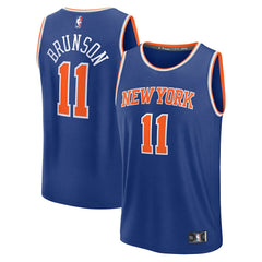 Jalen Brunson New York Knicks Fast Break Replica Player Jersey Icon Edition Blue - Fanatics