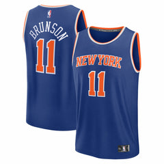 Jalen Brunson New York Knicks Youth Fast Break Replica Player Jersey Icon Edition Blue - Fanatics