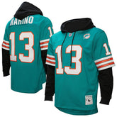 Dan Marino Miami Dolphins Player Name & Number Hoodie Legacy Jersey - Aqua Jerseys