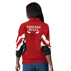 Chicago Bulls Starter Women's Renegade Oxford Half-Zip Jacket Red