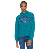 Charlotte Hornets Tommy Jeans Women's Stella Cropped Pullover Hoodie Teal outlet