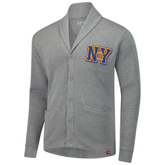 New York Knicks Sportiqe Unisex Henshaw Full-Button Cardigan Sweater Heather Gray