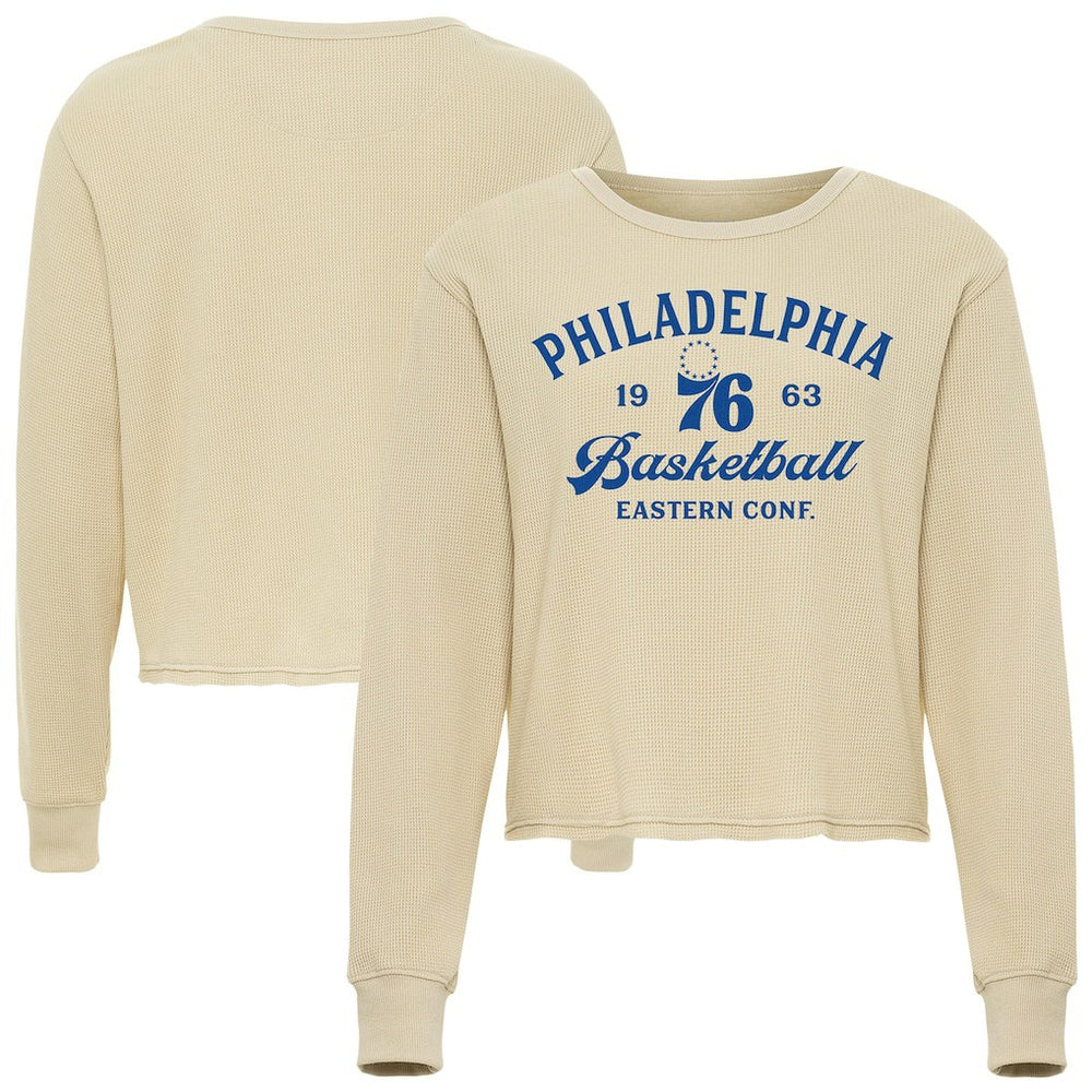 Philadelphia 76ers Sportiqe Unisex High Country Collection Cullen Waffle Knit Long Sleeve T-Shirt Cream outlet