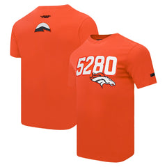 Denver Broncos Pro Standard Frozen Single Jersey T-Shirt - Orange T-shirts