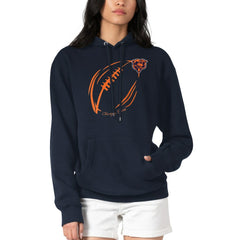 Chicago Bears G-III 4Her by Carl Banks Women's Football Logo Fleece Tri-Blend Pullover Hoodie - Navy Hoodies