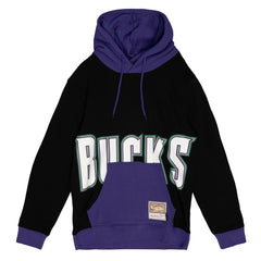 Milwaukee Bucks Hardwood Classics Big Face 5.0 Pullover Hoodie Black - Mitchell & Ness