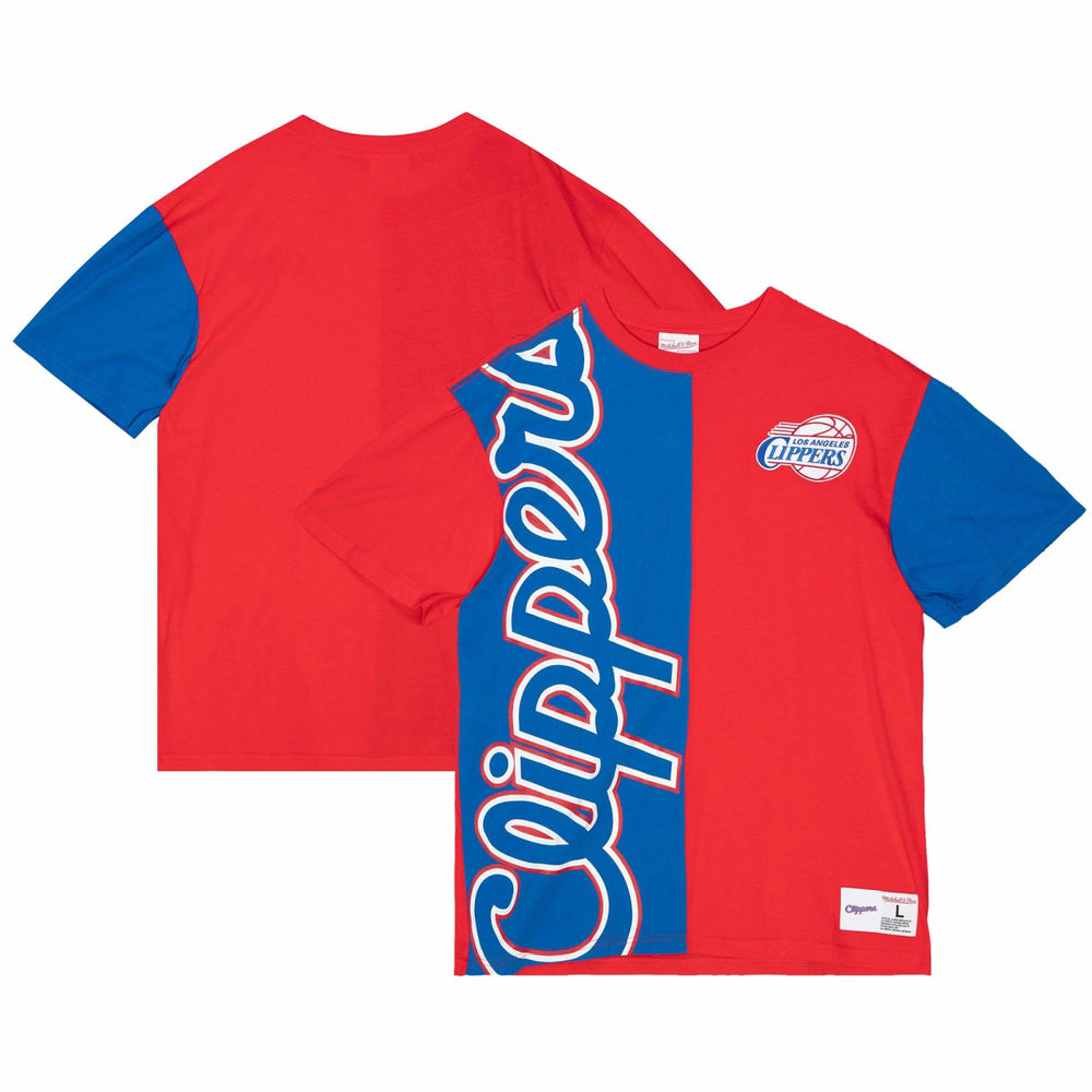 LA Clippers Play By Play 2.0 T-Shirt Royal/Red - Mitchell & Ness
