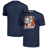 Steve McMichael Chicago Bears Homage Unisex Caricature Retired Player Tri-Blend T-Shirt - Navy T-shirts