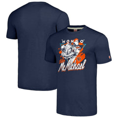 Steve McMichael Chicago Bears Homage Unisex Caricature Retired Player Tri-Blend T-Shirt - Navy T-shirts