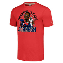Andre Johnson Houston Texans Homage Caricature Retired Player Tri-Blend T-Shirt - Red T-shirts