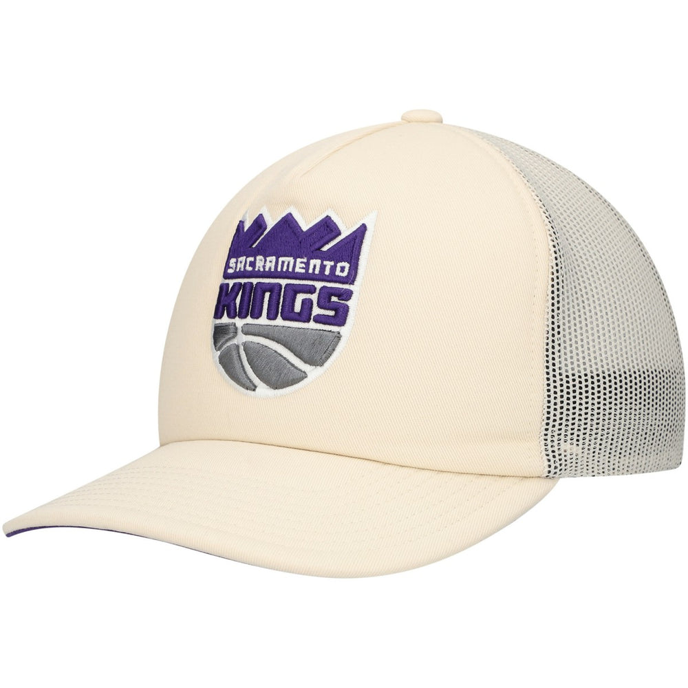 Sacramento Kings Trucker Adjustable Hat Cream - Mitchell & Ness