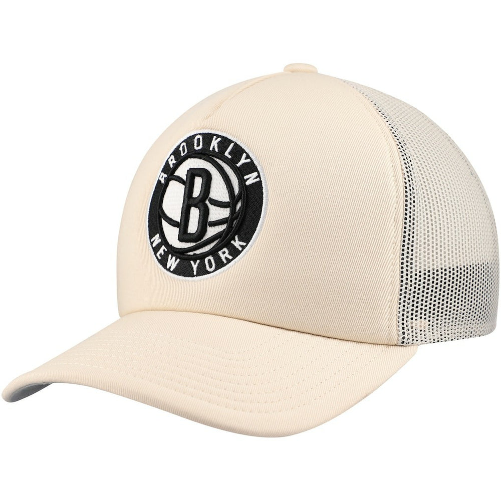 Brooklyn Nets Trucker Adjustable Hat Cream - Mitchell & Ness