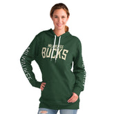 Milwaukee Bucks G-III 4Her by Carl Banks Women's Base Coach Pullover Hoodie Green