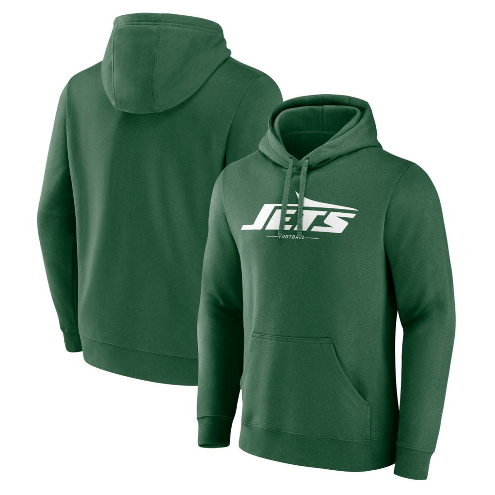 New York Jets Team Lockup Pullover Hoodie - Green Hoodies