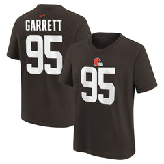 Myles Garrett Cleveland Browns Youth Player Name & Number T-Shirt - Brown T-shirts