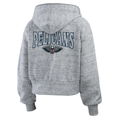 New Orleans Pelicans WEAR by Erin Andrews Women's Speckled Radiator Full-Zip Hoodie Heather Gray outlet