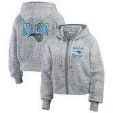 Orlando Magic WEAR by Erin Andrews Women's Speckled Radiator Full-Zip Hoodie Heather Gray