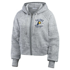 Indiana Pacers WEAR by Erin Andrews Women's Speckled Radiator Full-Zip Hoodie Heather Gray outlet